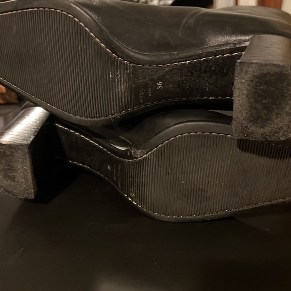 Sergio Rossi Vintage Square Toe Leather Ankle Boots - Picture 7 of 9